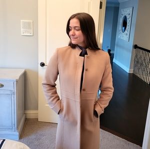 Ladies J Crew Tan Wool Coat size 6